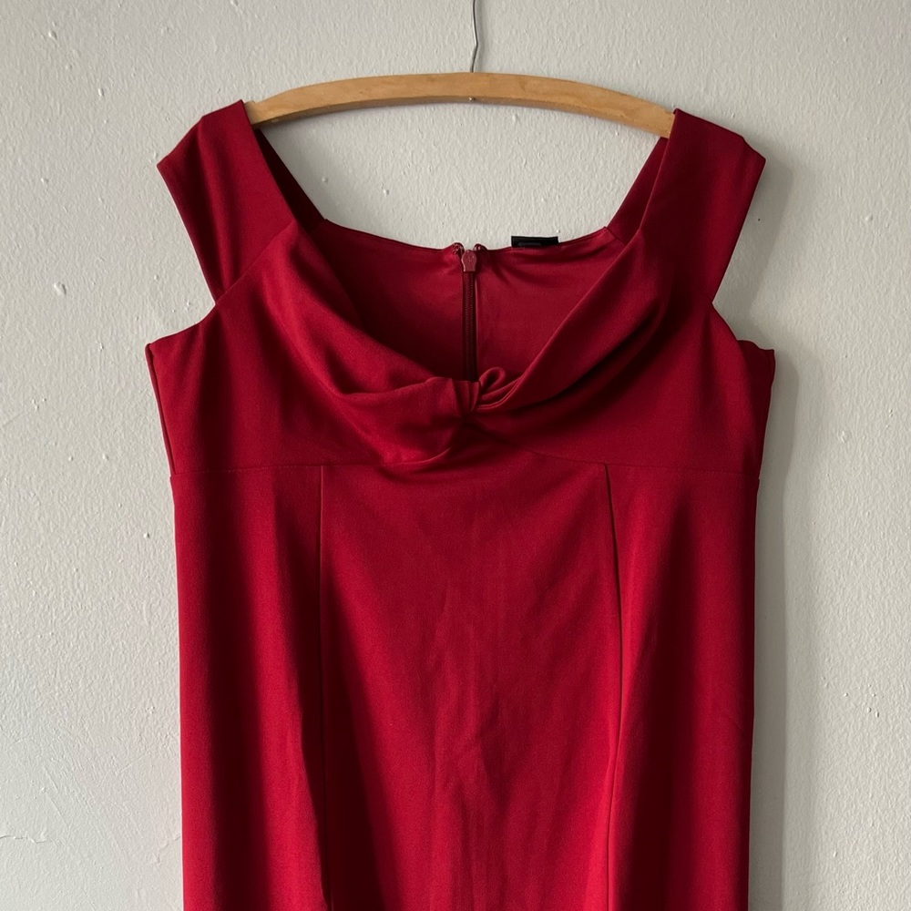 Torrid Plus Size Bodycon Vintage Off the Shoulder Midi Cocktail Dress